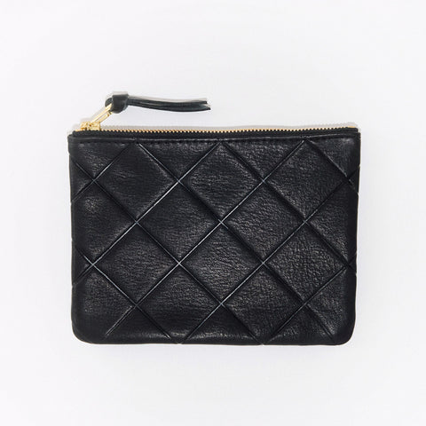 MIDDLE POUCH | BLACK RHOMBOID