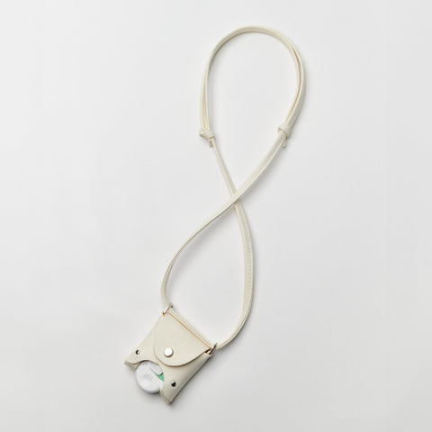 HEALY LANYARD | ECO LEATHER | CREAM WHITE