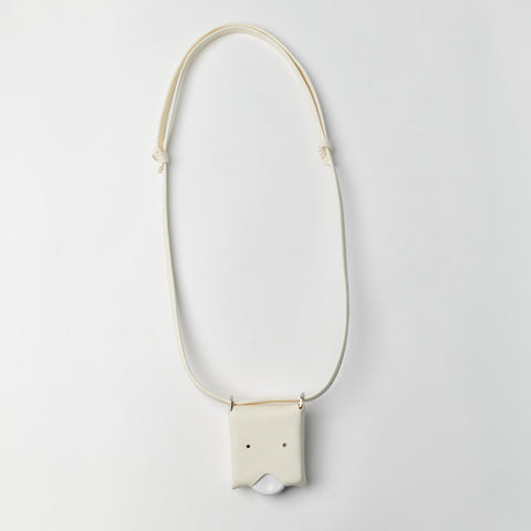 HEALY LANYARD | ECO LEATHER | CREAM WHITE