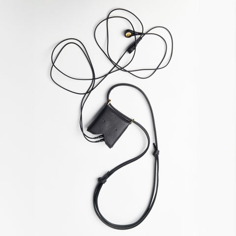 HEALY LANYARD | ECO LEATHER | BLACK