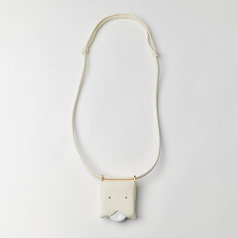 HEALY LANYARD | ECO LEATHER | CREAM WHITE