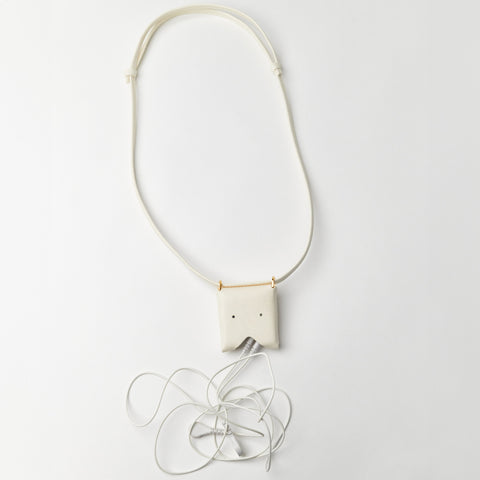 HEALY LANYARD | ECO LEATHER | CREAM WHITE