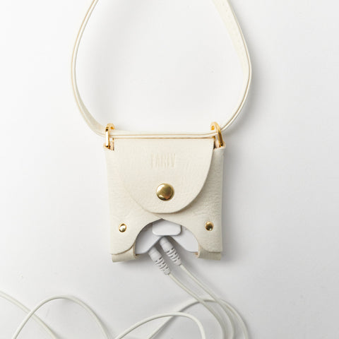 HEALY LANYARD | ECO LEATHER | CREAM WHITE