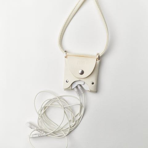HEALY LANYARD | ECO LEATHER | CREAM WHITE