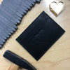 CARD CASE | BLACK HEART & STRIPES MESSAGE