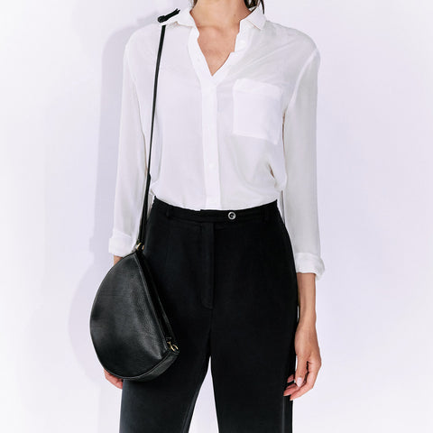 This is early, moon clutch, black, eco leather, made in germany, ykk zipper