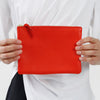 big pouch, pomegranate, red, eco leather, vegetable tanned, natural color, made in germany, early