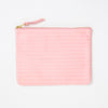 Bilg Pouch, rosa, made in germany, eco leather, olive leather, handmade stripe embossment, sustainable design