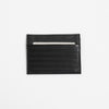 CARD CASE,  HANDMADE STRIPE EMBOSSINGTHIS IS EARLY, CARD HOLDER, MADE IN GERMANY, ECO LEATHER, OLIVE TANNED LEATHER, BLACK 