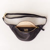 classic hipbag, black, eco olive tanned leather, made in germany, hip bag, fanny pack, bum bag