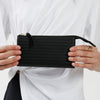 FINE PURSE, wallet, BLACK, handmade stripe embossment, local production, ECO EDITION, Olive tanned leather, MADE IN GERMANY, EARLY