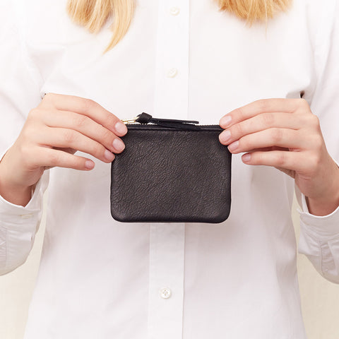 mini pouch, black, eco edition, eco nappa, early