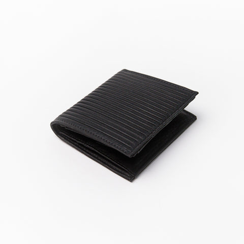 M WALLET, THIS IS EARLY, MADE IN GERMANY, EMBOSSED LEATHER, STRIPED, BLACK