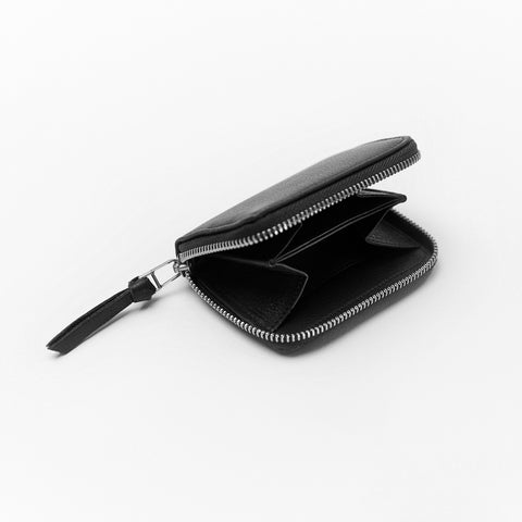 PETIT WALLET, EARLY, MADE IN GERMANY, LEATHERGOODS, SUSTAINABLE DESIGN, BLACK, ZIPPER WALLET